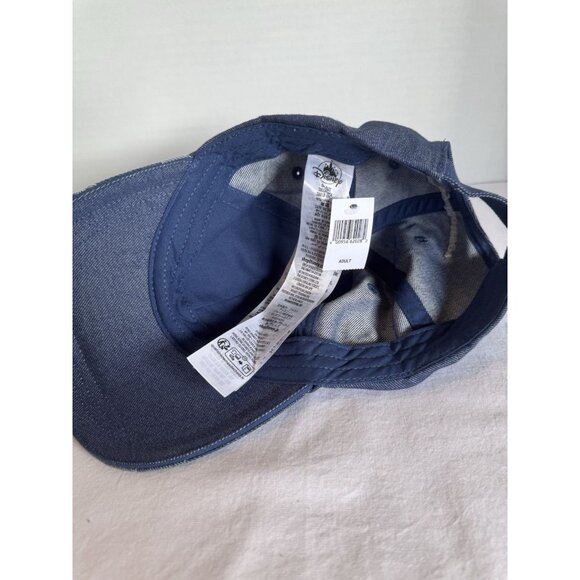 Disney WDW Mickey Mouse Ears Icon Wash Denim Patchwork Blue Cap Hat - Picture 2 of 3